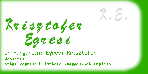 krisztofer egresi business card